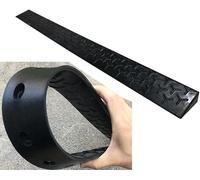 Portable Threshold Ramp for Wheelchairs and Curb Access, Durable Rubber Step Ramp for Doorway and Sidewalk, Ideal for Convenience and Mobility