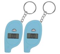 Portable Tire Pressure Gauge Tester with LCD Display 2 Pcs Keychain | One-button Operation, Quick Roadside Checks for Cars and Scooters, Plastic Body, High-precision Sensor