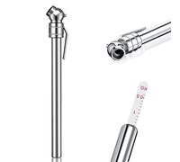 Portable Tire Pressure Gauge Tire Air Pressure Pencil Stainless Steel Car Tire Pressure Pen Car Tire Pressure Gauge Pen Tyre Pressure Gauges with Pocket Clip for Tire Pressure Measuring Tool