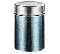 Portable Titanium Tea Storage Can 280ml Airtight Moisture Proof Jar For Coffee Beans And Loose Leaf With Lid Silver Finish(Blue 280ml)