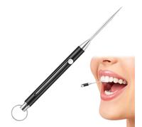 Portable Titanium Toothpick,Telescopic Keychain Metal Toothpick,Metal Pocket Toothpicks with Protective Holder,Reusable Toothpicks for Picnic Camping Traveling