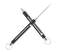 Portable Titanium Toothpicks Telescopic Keychain Toothpicks Metal Pocket Toothpick with Protective Holder Reusable Toothpicks for Picnic Camping Traveling