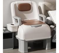 Portable Toilet, 2 IN 1 Thickened Stable Commode with Triple Odor Isolation | Triple odor Isolation Structure, 39cm Wide Padded Seat, Thickened Anti-slip Legs, Dual Soft Cushions
