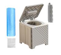 Portable Toilet - Adult Foldable Potty | Non-Slip Training Seat with PVC Cushion for Elderly Patients, Hospitals, Camping, Outdoor Events, Road Trips, Convenient Travel Bathroom Solution