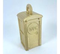 Portable Toilet Christmas Tree Bauble Decoration Ornament For Christmas Xmas Noel - Gold Colour
