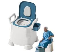 Portable Toilet - Commode Chair For Elderly And Disabled For Safe Comfortable Use, Lightweight Foldable Design With Removable Bucket, Household Training Potty Adults Pregnant Women Outdoor