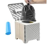 Portable Toilet, Foldable, Leak-Proof, Odourless, 70 kg Load Capacity, Travel Camping Potty for Adults and Children, Suitable for Hiking, Motorhome, Fishing, Hospital