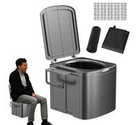 Portable Toilet | Foldable Portable Toilet with Ergonomic Handle | Compact Heavy Duty Side Storage Bracket Training Seat for Boating Rv Kids Truck Beach Adults Car