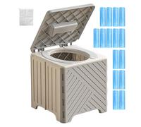 Portable Toilet for Adults, Foldable Non-Slip Training Potty with PVC Cushion, Ideal for Elderly Patients, Hospitals, Outdoor Events, Camping, and Road Trips, 9.06 x 9.06 x 8.66 inches