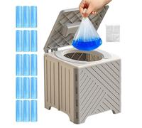Portable Toilet for Camping,Adult Portable Toilet - Foldable Space-Saving Non-Slip Training Potty with PVC Cushion for Men Women Toddler Patients Hiking Hospitals