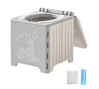 Portable Toilet For Camping, Foldable Camping Toilet With Lid, Compact Outdoor Travel Potty Loo, Outdoor Gear Potty Training Seat For Travel RV Beach Fishing Car Hiking Toddler Elderly Men Women