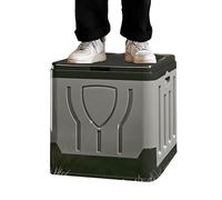 Portable Toilet for Camping, Foldable Large Bucket with Lid, Car Camping Toilet Accessories for Outdoor Travel RV Beach Tent Boat