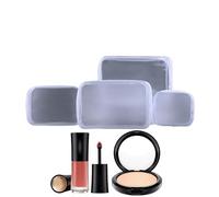 Portable Toiletry Bag - Clear Zipper Cosmetic Bag Organizer | Dustproof, Large Capacity, Waterproof Travel Case, Toiletries, 4PCS, riferimento alla descrizione, Please refer to description