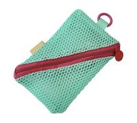 Portable Toiletry Bag Mesh Coin Pouches Lightweight and Practical Change Bag Small Item Organized for School Or Daily Use Purple Makeup Organizer