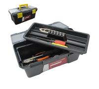 Portable Tool Organizer - Lockable Design Heavy-Duty Toolbox, Durable Construction | Multi-Compartment Storage, Lightweight Carry Case for Tools, Accessories, Projects, Mechanics, for Home