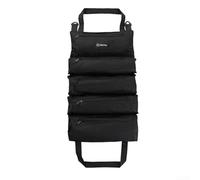 Portable Tool Roll Bag Multi-Purpose Tool Roll Up Pouch Bag Multifunctional Canvas Tool Bag Tool Wrap Roll Organiser for Wrench Screwdriver Spanner(Black)