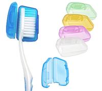 Portable Toothbrush Head Covers - 5 Pack Travel Toothbrush Protector Cases, Hygienic Storage Caps for Home, Camping, Hiking, Business & Outdoor Trips - 5 Colours