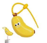 Portable Toothbrush Head Covers - Banana Shape Kids Toothbrush Case for Travel | Fun PP Protective Cover with Easy Fit Design for Bathroom, Family, Friends, and Teens, Size 9x4cm