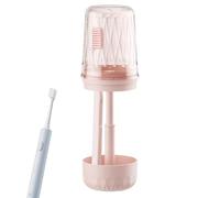 Portable Toothbrush Holder - Convenient Travel Toothbrush Case | Waterproof Lightweight Multifunction Case - Bathroom & Holiday Organization - Hygiene Care On The Go, Pink, Se référer au descriptif