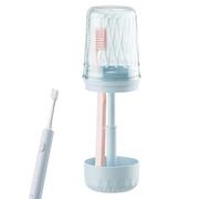 Portable Toothbrush Holder, Lightweight Compact Toothbrush Carrying Case, Lightweight Waterproof Multifunctional Toiletry Bag for Holidays - Hotel and Bathroom Organization, Sky Blue, Se référer au