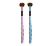 Portable Toothbrush Pack - Two Medium 19cm Tooth Cleaning Brushes, Sturdy Handle, Gentle Gum Protection | Adult Hygiene Companion, Lightweight Travel Accessories for Men, Women, Camping and Every