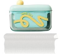 Portable Toothpick Dispenser Box, Automatic Dental Floss Holder for Travel, Refillable Floss Picks Organizer for Teeth Cleaning, Convenient Toothpick Holder for Outdoor Hotels Travel Restaurants (B)