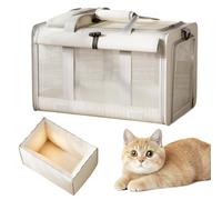 Portable Tote Bag, Large Capacity Kitten Organizer with Mesh Window, Airline Approved with Secure Zippers, Portable Carry Bag for Dri