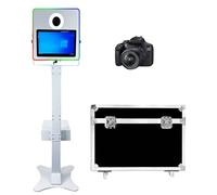 Portable Touch Screen DSLR Photo Booth with RGB Lighting for Wedding, Party, and Event Rentals