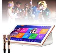 Portable Touch Screen Karaoke Machine with Wireless Microphone, High-Capacity Storage for Home and Party Entertainment