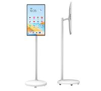 Portable Touch Screen Monitor on Wheels, Android 12 with Long Battery Life, Ideal for Mobile Entertainment and Work