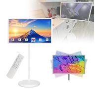 Portable Touch Screen Monitor with Camera and Wheels - 1080P Resolution, Remote Control, Rotatable Display for Mobile Smart Standing Use