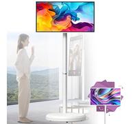 Portable Touchscreen Smart TV with Rotatable Design, Adjustable Floor Stand, 13MP Camera for Outdoor and Indoor Use, Perfect for Movies, Video Calls, and Gaming