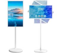 Portable Touchscreen TV with Rotatable Stand and Integrated Camera for Outdoor and Mobile Use