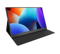 Portable Touchscreen USB C Laptop Display Screen, 15.6 Inch 1920x1080 Resolution, Plug and Play, PU Leather Cover, for Laptops, PCs, Smartphones, Tablets, Gaming Consoles