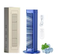 Portable Tower Fan, Oscillating Bladeless Tower Fan with Remote, Standing Fan with 3 Speeds, Standing Bladeless Fan, for Bedroom,Indoor,Office and Home Use