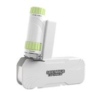 Portable Toy Microscope - 60-120X Scientific Experiment Outdoor-specific | LED lights are non-glaring and can switch between blue light ， white light(Green)