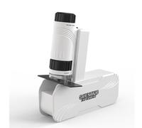 Portable Toy Microscope - 60-120X Scientific Experiment Outdoor-specific | LED lights are non-glaring and can switch between blue light ， white light(Black)