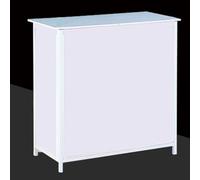 Portable Trade Show Counter Table Pop Up Trade Show Exhibition Foldable Promotional Counter Retail Advertising Display Banner Stand Supermarket Tasting Table Reception Event Desk