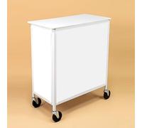 Portable Tradeshow Pop Up Podium Table, Foldable Promotional Counter Table Retail Bar Table Exhibition Advertising Display Banner Stand, Supermarket Tasting Table Reception Event Desk with Storage B