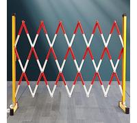 Portable Traffic Guardrail with Wheels - Yellow Pedestrian Safety Fence for Construction Sites - 1.2x6m Barricade Barrier