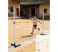 Portable Training High Jump Stand with Adjustable Crossbar 1.6ft - 6.6ft, Lightweight Track and Field Measuring Aid for Practice
