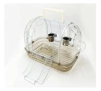 Portable Transparent Bird Cage With Detachable Chassis,Bird Flight Cage For Small Birds With Handle Stainless Steel Feeder-Clear decor