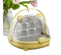 Portable Transparent Feeding Box - Observation Cage, Larvae Housing Crate for Educational Use, Acrylic Carrier with Secure Grip, Biology Tool, Worm Habitat for School Projects and Science Practice