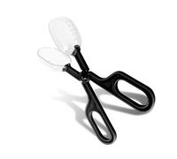 Portable Transparent Insect Catcher Scissor Indoor Outdoor Kids Fish Tank Bug Scooper Clamp Tong Tweezer Biology Study Supplies Black