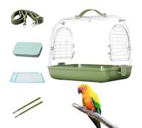 Portable Transparent Pet Carrier - Bird Travel Carrier Backpack, Removable Breathable Bag | Cockatiel Travel Accessories for Small Birds, Durable ABS Material, Perfect for Vets & Outings.