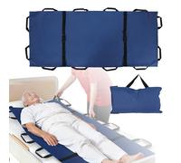 Portable Transport Stretcher with 12 Rubber Handles & Carrying Bag, Positioning Bed Pad for Elderly, Dog Stretcher, Patient Animal Mover for Moving Patients on Bed & Emergency Casualty Evacuation