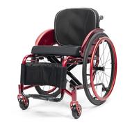 Portable Transport Wheelchair,Folding All-Terrain Ultra Lightweight Sports Wheelchair,Sports and re Wheelchairs,Self-propelled Aluminum Alloy Manual Wheel Chair