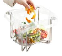 Portable Trash Bag Holder Foldable Stainless Steel Portable Storage | Bottles Drying Rack for Kitchen, Living Room, Dormitory, Camping, Picnic, Countertop Heightened version
