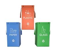 Portable Trash Can, Reusable Garbage Bin, 19.7in Compact Waste Container Set, Odor Resistant Design, Space Saving Bins for Apartment, Pantry, Dorm, Closet, Bathroom Use