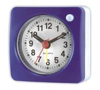 Portable Travel Alarm Clock with Mute Light Setting Snooze Support and 4 Gradually Intensifying Alarm Sound Segments for Restful Mornings (Blue)